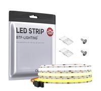 BTF-LIGHTING Bande LED flexible haute densité 1M 640LED/m accordable 3000K-6000K CRI 90+ dimmable ruban lumineux LED déformable pour décoration intérieure sous meuble chambre chambre cuisine DC24V