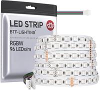 BTF-LIGHTING Bande LED RGBCW 5050SMD RGBW 4IN1 24V 5M 96LEDs/m 480LEDs Blanc PCB IP30 NON étanche pour éclairage intérieur