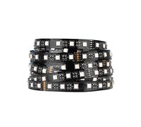 BTF-LIGHTING Bande LED RGBW 4 en 1 5050 5M 16.4ft 60LEDs/m RGB + Blanc Chaud 2700K-3000K DC24V IP30 PCB Noir pour Rétroéclairage TV, Cuisine, Chambre Décoration(Contrôleur et Alimentation Non Inclus)