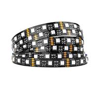 BTF-LIGHTING Bande LED RGBW 4 en 1 5050 5M 16.4ft 60LEDs/m RGB + Blanc Froid 6000K-7000K DC12V IP30 PCB Noir pour Rétroéclairage TV, Cuisine, Chambre Décoration(Contrôleur et Alimentation Non Inclus)