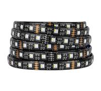 BTF-LIGHTING Bande LED RGBW 4 en 1 5050 5M 16.4ft 60LEDs/m RGB + Blanc Froid 6000K-7000K DC12V IP65 PCB Noir pour Rétroéclairage TV, Cuisine, Chambre Décoration(Contrôleur et Alimentation Non Inclus)