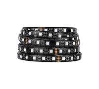 BTF-LIGHTING Bande LED RGBW 4 en 1 5050 5M 16.4ft 60LEDs/m RGB + Blanc Froid 6000K-7000K DC24V IP65 PCB Noir pour Rétroéclairage TV, Cuisine, Chambre Décoration(Contrôleur et Alimentation Non Inclus)