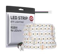 BTF-LIGHTING Bande LED RGBWW 5050SMD RGBW 4IN1 24V 5M 96LEDs/m 480LEDs Blanc PCB IP30 NON étanche pour éclairage intérieur