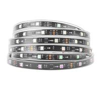 BTF-LIGHTING Bande LED WS2811 IC=RGB IC adressable Dream Color 5M 30LED/m 10Pixels/m 150LEDs 50pixels Etanche IP67 Ruban LED PCB noir Flexible DC12V Effet de poursuite pour la décoration de la maison