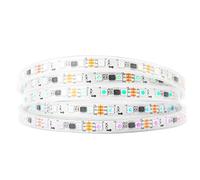 BTF-LIGHTING Bande LED WS2811 IC=RGB IC adressable Dream Color 5M 60LED/m 20Pixel/m 300LED 100pixel Etanche IP67 Ruban LED PCB blanc Flexible DC12V Effet de poursuite pour la décoration de la maison