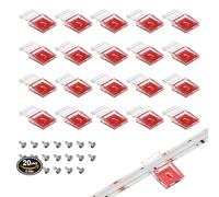 BTF-LIGHTING Clips de fixation transparents pour bandes lumineuses, auto-adhésifs avec vis, 20 clips de fixation et vis pour bandes lumineuses à LED de 12 mm de large, IP30/65, 2-4 broches