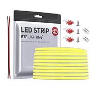 BTF-LIGHTING FCOB COB Blanc chaud 3000 K Lumière flexible haute densité réglable Bande LED CRI90+ 5M 480LEDs/m DC12V 10W/M 5mm Largeur bande LED flexible FOB pour DIY projets d'éclairage intérieur