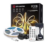 BTF-LIGHTING FCOB COB Kit Bande LED 24V Flexible Haute Densité 336LEDs/m 5m Blanc Froid Application WiFi et Télécommande,Fonctionne avec Alexa/Google Assistant,Décoration de la Maison avec Adaptateur