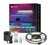 BTF-LIGHTING FCOB RGBW LED Kit 5M 896LEDs/m Blanc PCB dc24v IP30 non étanche LED bande lumineuse RGB+nerf blanc LED avec SP544E 2.4GHz wifi PWM rgbw Contrôleur pour bricolage décoration de la maison