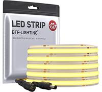 BTF-LIGHTING Ruban LED 24V FCOB COB 5M 336LEDs/m 4000K 8mm IP30 Non Étanche