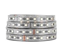 BTF-LIGHTING Ruban LED RGBW 5M 60LEDs/m 6000K-6500K 24V IP67 PCB Blanc | Bande LED 5M SMD5050 4 en 1 RGB+blanc froid pour rétroéclairage TV, cuisine et chambre. Sans contrôleur ni alimentation.