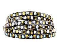 BTF-LIGHTING Ruban LED WS2812B RVB 5050SMD Flexible 5M 60LED/m 5V puce or | Bande LED 5M 300 Pixels PCB Noir adressable individuellement 10mm IP65 pour Cuisine Chambre TV projet DIY (Bande uniquement)