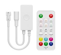 BTF-LIGHTING SP648E RGB 2.4Ghz Bluetooth SPI Contrôleur LED compatible avec WS2812B WS2811 FCOB RGB WS2811 IC Tunable La bande LED fonctionne avec la télécommande RF 2.4G/APP Mode Musique