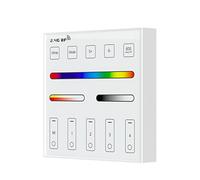 BTF-LIGHTING WR01RF Sans fil 2.4G RF 4Zones RGB RGBW RGBCCT Panneau de commande mural intelligent Alimenté par 2piles AAA 3V Fonctionne avec WB5 LM052 LM053 C03RF C04RF C05RF C03W C04W C05W Contrôleur