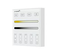BTF-LIGHTING WR02RF Panneau intelligent sans fil 2.4G RF 4 zones,ouleur unique/CCT pour montage mural,alimenté par 2 piles AAAA 3V Fonctionne avec WB5 LM052 LM053 C01RF C02RF C01W C02W etc Contrôleur