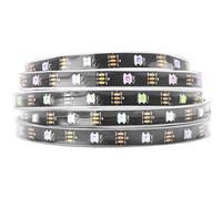 BTF-LIGHTING WS2812B Bande PCB 5 m 30 LED/pixels/m 150 LED RVB Noir PCB Bande avec LED SMD 5050 étanche dans tube IP67