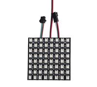 BTF-LIGHTING WS2812B Fils en alliage ECO RVB 5050SMD Individuel adressable 8X8 64pixels Matrice LED FPCB polychrome flexible Fonctionne avec K-1000C,SP107E,etc.