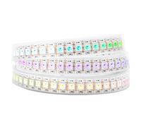 BTF-LIGHTING WS2812B IC RGB 5050SMD Or Pur Bande LED Adressable Individuelle 1M 144LED/m Blanc PCB Flexible Full Color IP67 DC5V pour Projet DIY Chasing Color (Pas d'Adaptateur ou de Contrôleur)