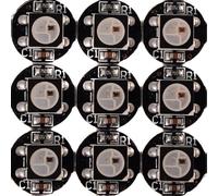 BTF-LIGHTING WS2812B IC RGB LED Chip 100pcs 5050SMD 5V Fils en alliage ECO | Lot de 100 puces LED WS2812B RGB 100 Pixels adressable individuellement PCB noir avec pour A-rduino projet DIY, Module seul