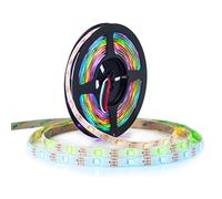 BTF-LIGHTING WS2812E Fils en alliage ECO RGB 5050SMD adressable individuel 5m 30Pixels/m 150Pixels PCB blanc flexible Bande de pixels LED couleur de rêve IP65 Projets de bricolage étanches DC5V