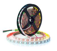 BTF-LIGHTING WS2812E Fils en alliage ECO RGB 5050SMD adressable individuel 5m 60Pixels/m 300Pixels PCB blanc flexible Bande de pixels LED couleur de rêve IP30 Projets de bricolage non étanches DC5V