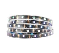 BTF-LIGHTING WS2815 (WS2812B mis à niveau) 5m 30pixels/m Individuellement adressable Bande de LED à double signal RGB IP67 PCB noir DC12V