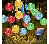btfarm 10M Guirlande Solaire Exterieur, LED Guirlande Lumineuse Exterieure Solaire IP65 Étanche, 8 Modes Lumiere Solaire Extérieur pour Jardin Terrasse Guinguette Balcon Fête Noël Deco, Multi-colore