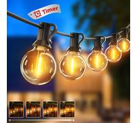 btfarm 36M Guirlande Guinguette Exterieur avec Dimmable 50+3 LED G40 Ampoule Guirlande Lumineuse Exterieure, IP44 Étanche Guirlande Électrique Extérieur pour Patio Jardin Fête Balcon Pergola