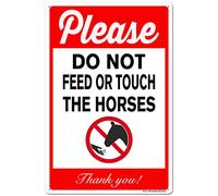 BTFLFDR Panneau en aluminium avec inscription « Please Do Not Feed Or Touch The Horses » - 30,5 x 40,6 cm - Pour intérieur et extérieur
