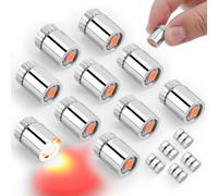 BTFO 10pcs Mini Lumières LED, Micro Lumière avec Batterie Incluse Petite Spot Électrique pour Loisirs Créatifs Lanterne en Papier Décoration Accessoires de Maison Poupée (Rouge)