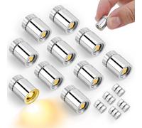 BTFO 10pcs Mini Lumières LED, Petites Lumières LED Alimentées par Batterie Lumières de Maison de Poupée Mini Spots pour Lanterne en Papier Décoration de Fête Artisanat (Lumière Blanche Chaude)