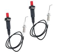 BTFO 2 Allumeurs Piézoélectriques Bouton Poussoir Propane, avec Aiguille D'allumage à Vis Accessoires Pratiques pour Four Cuisine Briquet Cheminée à Gaz