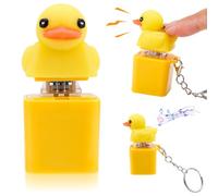 BTFO 2pce Porte-Clés Canard Cancanant, Clavier Canard avec Lumières et Sons Colorés Joli Porte-Clés Décoratif Jouet Portable à Bouton-Poussoir pour Enfants et Adultes