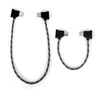 BTFO 2pcs Câbles de Données USB-C vers USB-C pour DJI Contrôleur RC-N1/N2/N3, Câbles de Télécommande pour Drones Connecter Téléphones et Tablettes aux Drones (Corde Tressée)