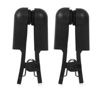 BTFO 2pcs Électrodes à Clip Auriculaire, Électrodes à Double Tête en Silicone Compatibles avec Les Appareils Tens 7000 et Tens Standard (Noir)