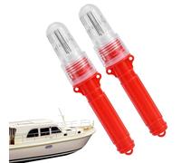 BTFO 2pcs Fusées Éclairantes de Sécurité Marines Étanches, Homologuées Par les Garde-Côtes avec Contrôle Intelligent de la Lumière pour Signalisation D'urgence la Pêche et Bouées (Rouge)