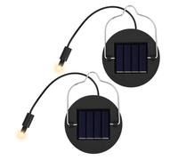 BTFO 2pcs Hauts Remplacement Lampe Solaire pour Lanternes Suspendues | Haut Remplacement Étanche Lampe Solaire avec Batterie NI-MH AA Rechargeable AA 600mAh & Crochets pour Lanterne Halloween Noël