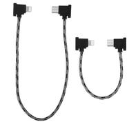 BTFO 2pcs USB-C vers iOS Câble Données Compatible avec DJI RC-N1/N2/N3 Contrôleur, Nylon Tressé OTG Câble Accessoires pour DJI Neo Mavic Mini Air Drone Lien pour iPhone 14/13/12
