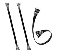 BTFO 3pcs Câble d'Extension pour Panneau Avant Carte Mère, Ruban Plat 24 AWG Adapté au Voyant LED du Disque Dur au Voyant LED d'alimentation et à l'Interrupteur d'alimentation de l'Ordinateur