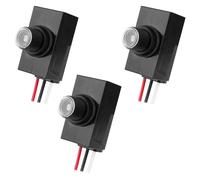 BTFO 3pcs Détecteur Crepusculaire pour Éclairage Extérieur, 100-277V Résistant Intempéries Interrupteur Photoélectrique Capteur Lumière Photocellule pour Plupart Luminaires Extérieurs Ampoules