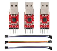 BTFO 3pcs Modules Adaptateurs Série USB vers TTL, Convertisseur USB 2.0 UART Sortie 3,3 V/5 V STC Carte de Téléchargement Compatible avec Câbles Connexion pour Projets DIY Arduino ESP8266 STM32