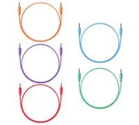BTFO 5pcs 60cm Câbles Patch Synthé Modulaire Mono TS 3,5mm(5 Couleurs) | Câbles Audio pour Synthétiseur Cuivre & PVC Durables Compatibles avec Nombreux Synthétiseurs Modulaires et Semi-Modulaires