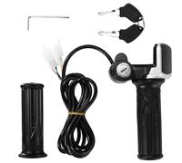BTFO 5pcs Ensemble de Poignée d'Accélérateur pour Vélo Électrique pour Ridstar Q20, Poignée Vélo Électrique Robustes à Rotation Complète avec 2 Clés et 1 Clé Plate por Moto et Scooter(Noir)