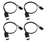 BTFO Lot de 4 adaptateurs RVB 4 broches vers 3 broches pour Corsair RGB HUB Lighting Node & Commander Core iCUE Commander Core XT, convertisseur en PVC ARGB standard 5 V 3 broches pour ventilateurs PC