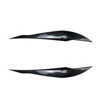 BTFWM 1 paire de cache-sourcils de phares ABS for Série 3 F30 F31 318i 320i 2013-2018, 2 cache-sourcils de phares, noir brillant, remplacement direct cache-sourcils de phare avant(Carbon Fiber)