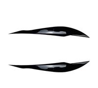 BTFWM 1 paire de cache-sourcils de phares ABS for Série 3 F30 F31 318i 320i 2013-2018, 2 cache-sourcils de phares, noir brillant, remplacement direct cache-sourcils de phare avant(Gloss Black)