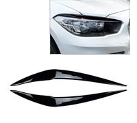 BTFWM 1 paire de protège-sourcils for phares avant de voiture, for Série 1 F20 Late 118i 120i 2015 2016 2017 2018 2019 cache-sourcils de phare avant(Glossy Black)