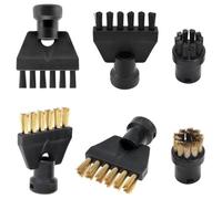 BTFWM Accessoires for nettoyeur vapeur SC1 SC2 SC4 SC5, ensemble d'accessoires de brosse comprenant des ensembles de brosses rondes et des têtes de brosse plates Accessoires pour nettoyeurs vapeur