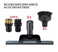 BTFWM Aspirateur à vapeur SC2 SC3 SC7 CTK10 Buse puissante Tête de brosse de nettoyage Miroir Outil de brosse Pièces de rechange Accessoires Accessoires pour nettoyeurs vapeur(Schwarz)