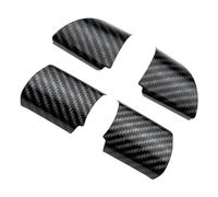 BTFWM Autocollant de garniture de panneau de boutons de volant, for Ford, for Focus 2 MK2 2005-2011, accessoires de voiture en Fiber de carbone Autocollant emblème de volant Mk2(4Pcs Style)
